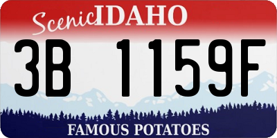 ID license plate 3B1159F