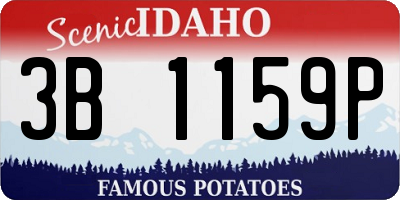 ID license plate 3B1159P