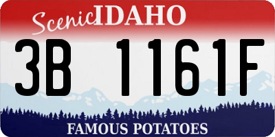 ID license plate 3B1161F