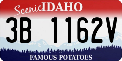 ID license plate 3B1162V