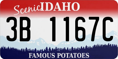 ID license plate 3B1167C