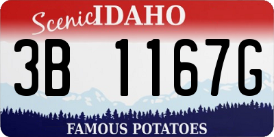 ID license plate 3B1167G