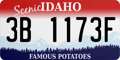 ID license plate 3B1173F