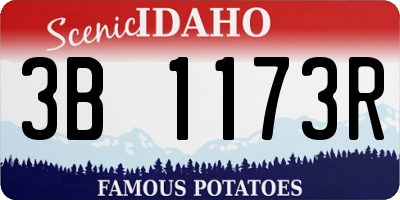 ID license plate 3B1173R