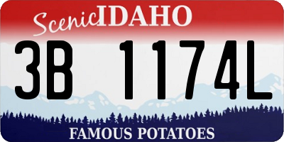 ID license plate 3B1174L