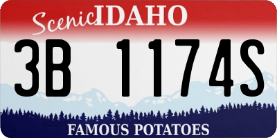 ID license plate 3B1174S