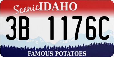 ID license plate 3B1176C
