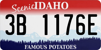 ID license plate 3B1176E