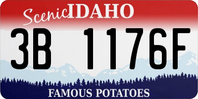ID license plate 3B1176F
