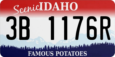 ID license plate 3B1176R