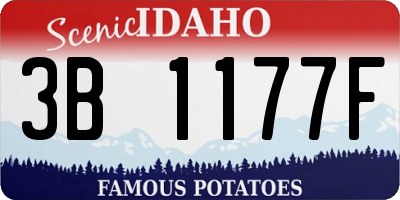 ID license plate 3B1177F