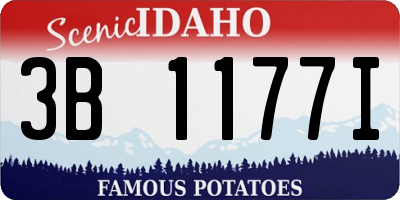 ID license plate 3B1177I