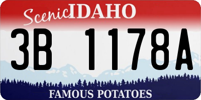 ID license plate 3B1178A