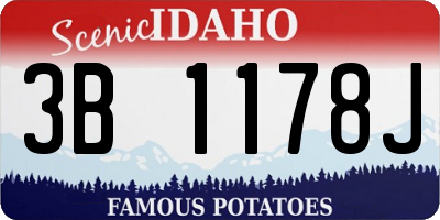 ID license plate 3B1178J