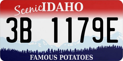 ID license plate 3B1179E