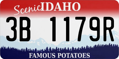 ID license plate 3B1179R