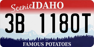 ID license plate 3B1180T