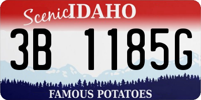 ID license plate 3B1185G