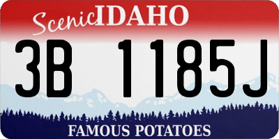 ID license plate 3B1185J