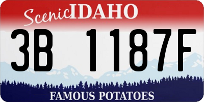 ID license plate 3B1187F
