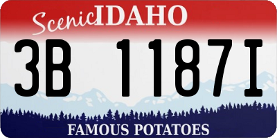 ID license plate 3B1187I