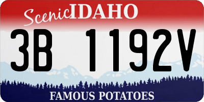ID license plate 3B1192V