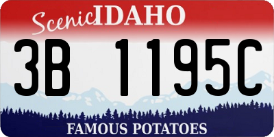 ID license plate 3B1195C