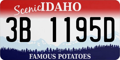ID license plate 3B1195D