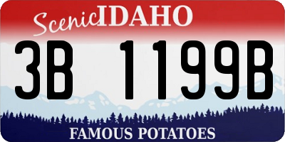 ID license plate 3B1199B