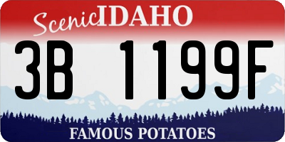 ID license plate 3B1199F