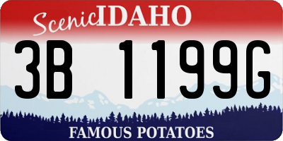 ID license plate 3B1199G