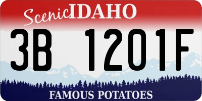 ID license plate 3B1201F