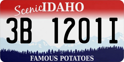 ID license plate 3B1201I
