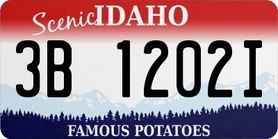 ID license plate 3B1202I
