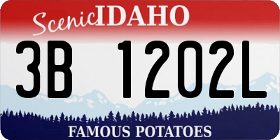 ID license plate 3B1202L