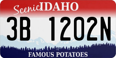 ID license plate 3B1202N