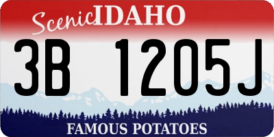 ID license plate 3B1205J