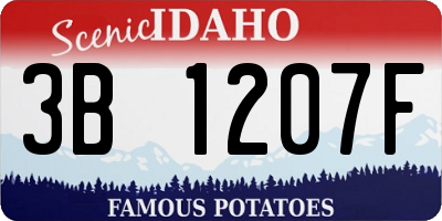 ID license plate 3B1207F