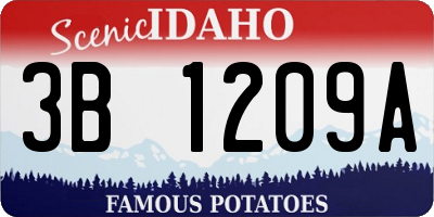 ID license plate 3B1209A