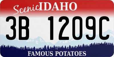 ID license plate 3B1209C