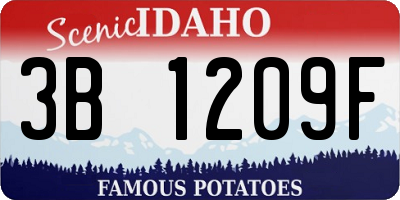 ID license plate 3B1209F