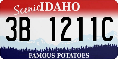 ID license plate 3B1211C