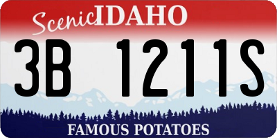 ID license plate 3B1211S