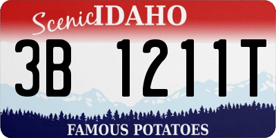 ID license plate 3B1211T