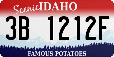 ID license plate 3B1212F