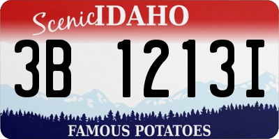 ID license plate 3B1213I