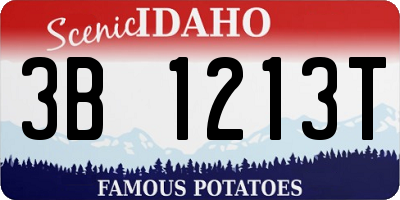 ID license plate 3B1213T