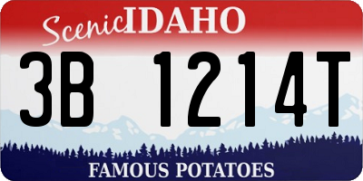 ID license plate 3B1214T