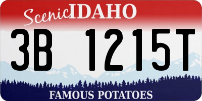 ID license plate 3B1215T