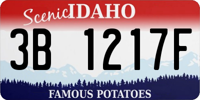 ID license plate 3B1217F